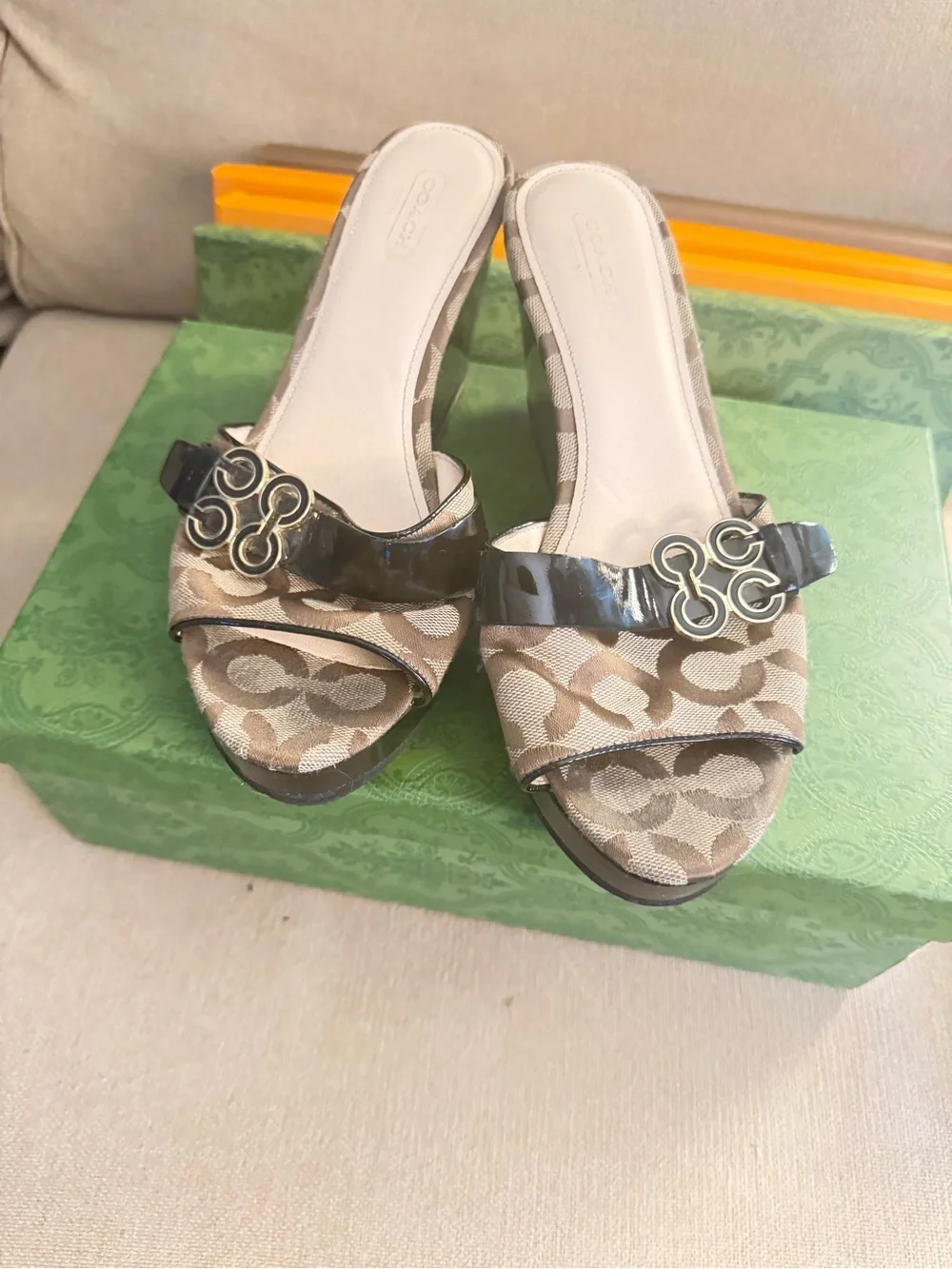 Coach slide mules